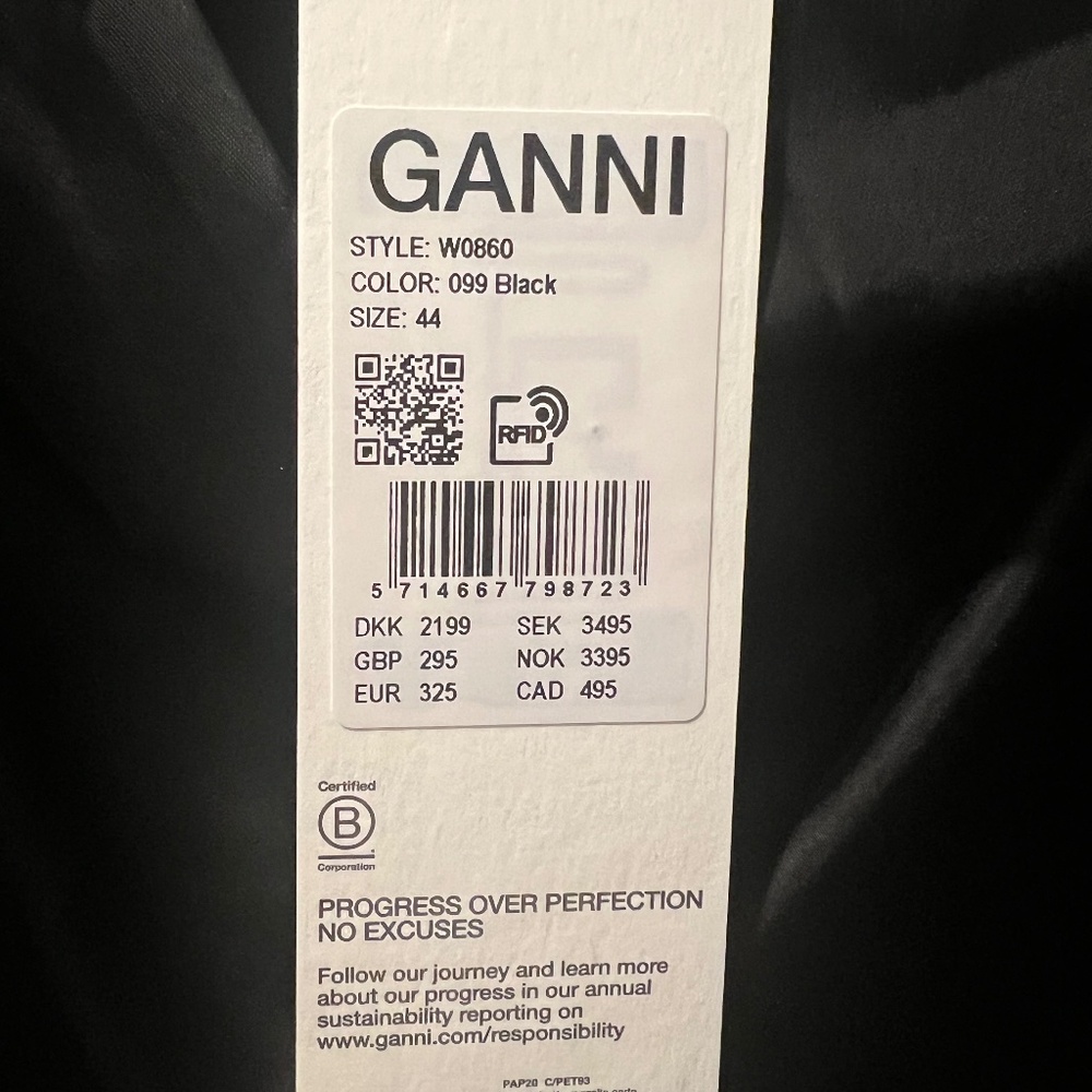 Ganni Black Scarf Dress - Picture 4 of 4